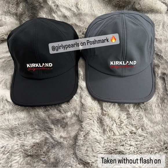 Kirkland Signature Unisex Logo Hat 2 Hats Black & Gray NEW main image 6